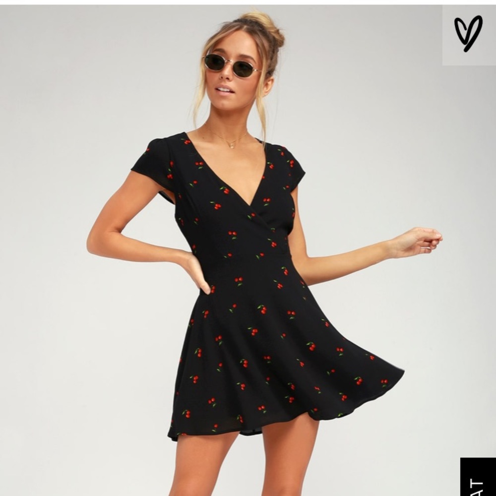 Lulus Cherry Skater Dress